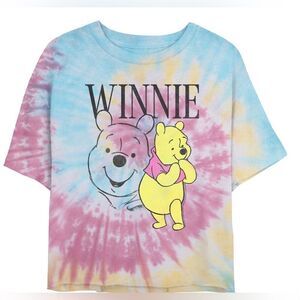 Disney Winnie the Pooh, curious pose tie-dye crop top